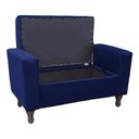 Ver imagem 2 de Recamier Baú Félix 90cm Suede Azul Marinho - Dominic Decor