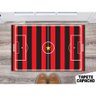 Tapete Futebol Clubes Campo De Futebol Rubro Negro Vertical - 1