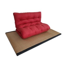 Futon 02 Lugares Slim 128x188x10cm - Cor Vermelho Tomate FUTON BRASIL - 4