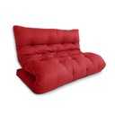 Ver imagem 3 de Futon 02 Lugares Slim 128x188x10cm - Cor Vermelho Tomate FUTON BRASIL