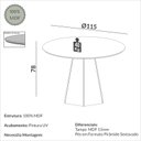Ver imagem 3 de Mesa de Jantar 6 Lugares com Pé Hexagonal Off White/ Freijó