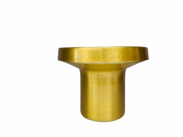 Espelho Adnet Redondo Dourado Gold com Alça Decorativo 45cm com Pino Redondo - 5