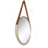 Espelho Adnet Redondo Dourado Gold com Alça Decorativo 45cm com Pino Redondo - 6