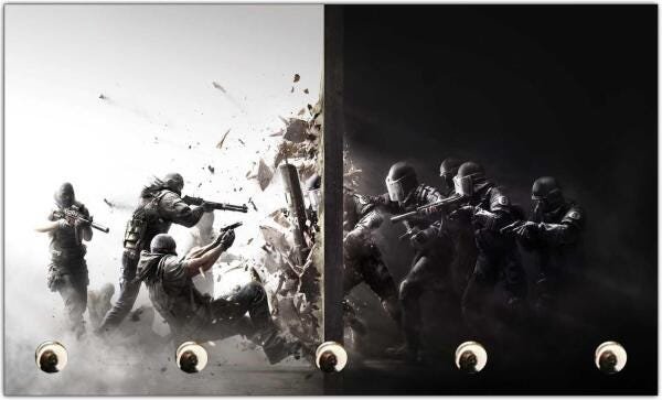 Porta Chaves Game Jogos Rainbow Six Organizador T02 - 1
