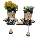 Ver imagem 2 de Casal De Vasos Bonecos Porta Flores
