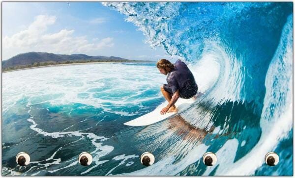 Porta Chaves Surf Surfista Praia Organizador Chaveiros T05 - 1