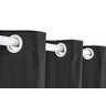 Cortina Corta Luz 2,80M x 2,30M 100% Blackout PVC Preto para Sala ou Quarto para Varão Simples - 3