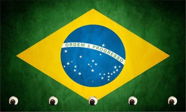 Porta Chaves Bandeira Do Brasil Organizador Para Chaveiros - 1