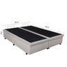 Cama Box Super King Baú Courino Linho Areia com Colchão Gran Sleep Molas Verticoil 193x203 Ecoflex - 3