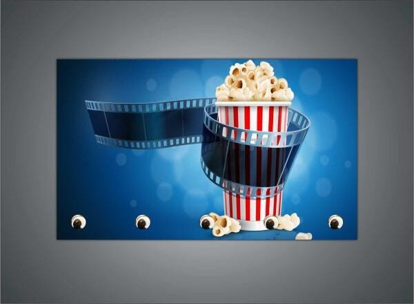 Porta Chaves Cinema Filmes Pipoca Organizador Chaveiros - 3
