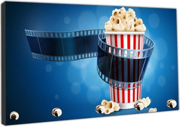Porta Chaves Cinema Filmes Pipoca Organizador Chaveiros - 2
