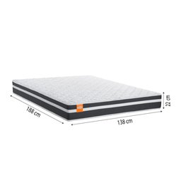 Cama Box Baú Casal Qatar Colchão Inducol Molas MaxForce Pro 138x188x63cm - 6
