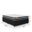 Ver imagem 5 de Cama Box Baú Casal Qatar Colchão Inducol Molas MaxForce Pro 138x188x63cm