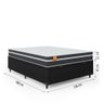 Cama Box Baú Casal Qatar Colchão Inducol Molas MaxForce Pro 138x188x63cm - 4