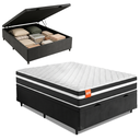 Ver imagem 3 de Cama Box Baú Casal Qatar Colchão Inducol Molas Maxforce Pro 138x188x63cm