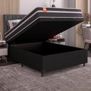 Ver imagem 3 de Cama Box Baú Casal Qatar Colchão Inducol Molas MaxForce Pro 138x188x63cm