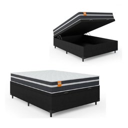 Cama Box Baú Casal Qatar Colchão Inducol Molas MaxForce Pro 138x188x63cm - 3