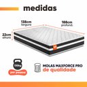 Ver imagem 5 de Cama Box Baú Casal Qatar Colchão Inducol Molas Maxforce Pro 138x188x63cm