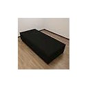 Ver imagem 4 de Cama Solteiro com Baú Blindado Preta Suede – Estrutura Reforçada e Pistão a Gás
