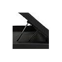 Ver imagem 3 de Cama Solteiro com Baú Blindado Preta Suede – Estrutura Reforçada e Pistão a Gás