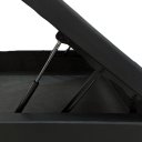 Ver imagem 1 de Cama Solteiro com Baú Blindado Preta Suede – Estrutura Reforçada e Pistão a Gás