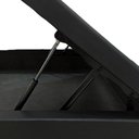 Ver imagem 2 de Cama Solteiro com Baú Blindado Preta Suede – Estrutura Reforçada e Pistão a Gás