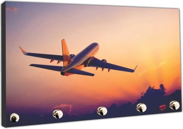 Porta Chaves Decorativo Avião Aeronave Organizador T02 - 2