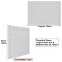 Ver imagem 3 de Cabeceira para Cama Box Queen 184cm Phili Bouclé Off White - Sallar Home