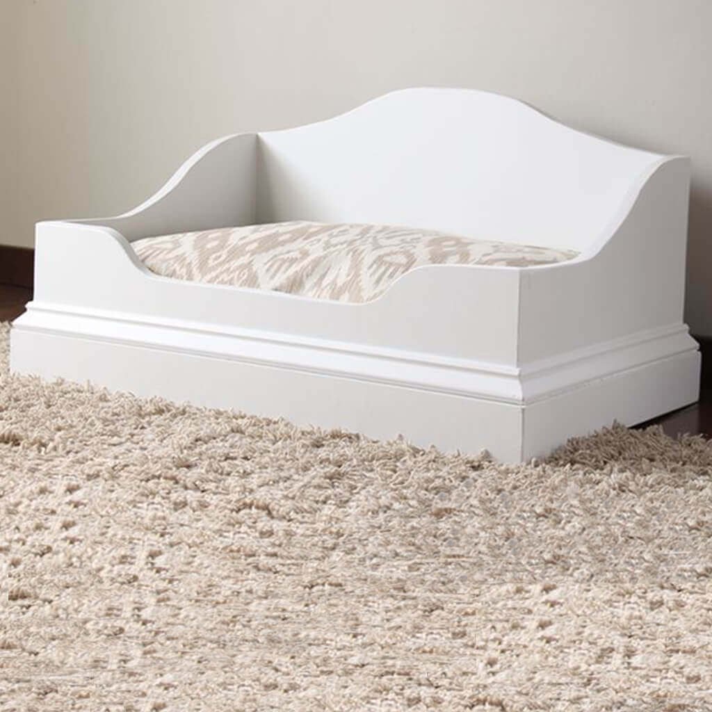 Cama Para Cachorro Porte Grande Com Detalhes Clássicos Branca Lilies ...