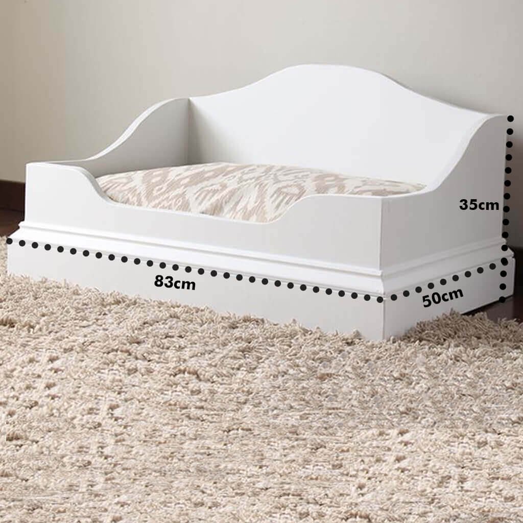 Cama Para Cachorro Porte Grande Com Detalhes Clássicos Branca Lilies ...