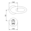 Ver imagem 3 de Fechadura Open Golf Banheiro 40mm Ros22 Cromado (40x53) Soprano