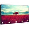 Porta Chaves Árvore Tons Vermelhos Paisagem Organizador - 2