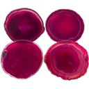 Ver imagem 4 de Porta Copos Chapas De Ágatas Cor Única - 8 A 10 Cm 4 Peças