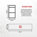 Ver imagem 2 de Prateleira Decorativa Elegante Organizadora Estilo Industrial Parede Sala Quarto Cozinha Marrom