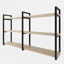 Ver mais imagens de Prateleira Decorativa Elegante Organizadora Estilo Industrial Parede Sala Quarto Cozinha Marrom