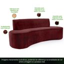 Ver imagem 5 de Sofá 03 Lugares 210cm Mônaco Veludo Marsala - Nexta Casa