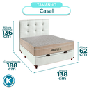 Ver imagem 2 de Cama Box Bau e Colchão Casal Molas Ensacadas Airflex + Cabeceira Branco