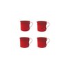 Caneca de Aluminio Vermelha Mini Xicara Cafe 100ml Retro 4un - 1