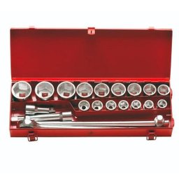 Jogo De Soquetes 3/4 Sextavado 21 Peças 19 A 50 Mm 9Pm Eda - 1