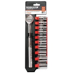 Jogo De Soquetes Sextavados 1/2 D26 11Pçs Robust - 1