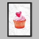 Ver imagem 1 de Quadro Cozinha Cupcake - 60x40cm - Moldura Padrão Preto