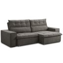 Ver imagem 1 de Sofá Retrátil Reclinável para Sala 3 Lugares 240cm Neruda F04 Veludo Marrom Escuro - Lyam Decor