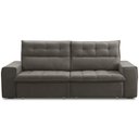 Ver imagem 2 de Sofá Retrátil Reclinável para Sala 3 Lugares 240cm Neruda F04 Veludo Marrom Escuro - Lyam Decor