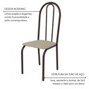 Ver imagem 5 de Conjunto Sala de Jantar 90cm Ilhabela 4 Cad Marrom C- Creme