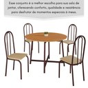 Ver imagem 3 de Conjunto Sala de Jantar 90cm Ilhabela 4 Cad Marrom C- Creme