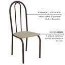 Ver imagem 6 de Conjunto Sala de Jantar 90cm Ilhabela 4 Cad Marrom C- Creme