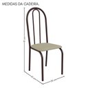 Ver imagem 4 de Conjunto Sala de Jantar 90cm Ilhabela 4 Cad Marrom C- Creme