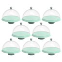 Ver imagem 1 de 8 Boleiras 25cm Verde Menta Porta Bolo Tortas com Cúpula e Pé Crippa Padaria Hotel