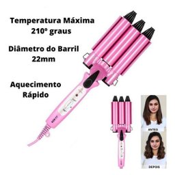 Modelador de Cachos Triondas Ondulador 25mm Bivolt Cacheador - 4