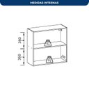 Ver imagem 6 de Armário 80cm 2 Portas Yescasa Unna Branco/Azul